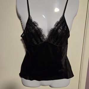 Victoria's Secret Black Satin Cami, NWOT